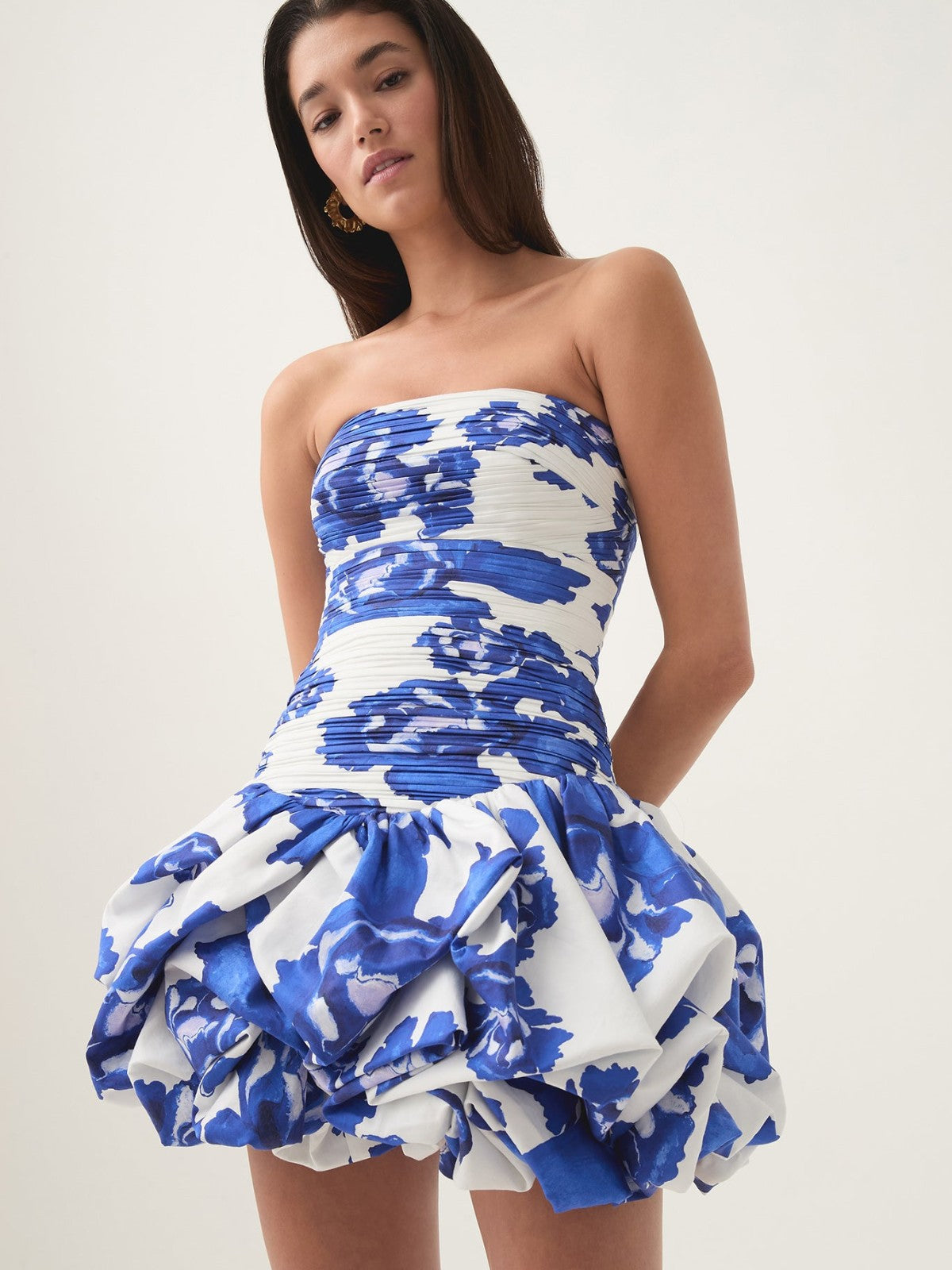 Vestido Curto Floral Azul Lis Imagem secundária do produto