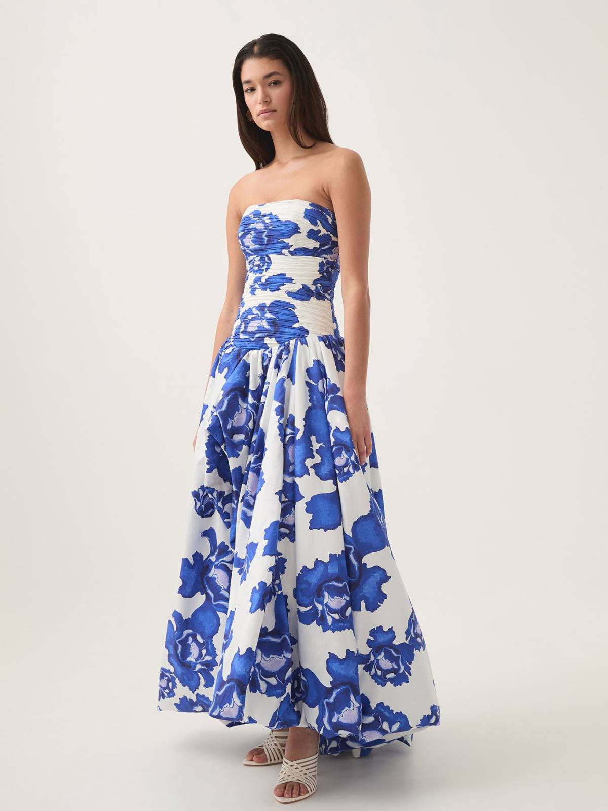 Vestido Longo Floral Azul Royal Bloom Imagem secundária do produto