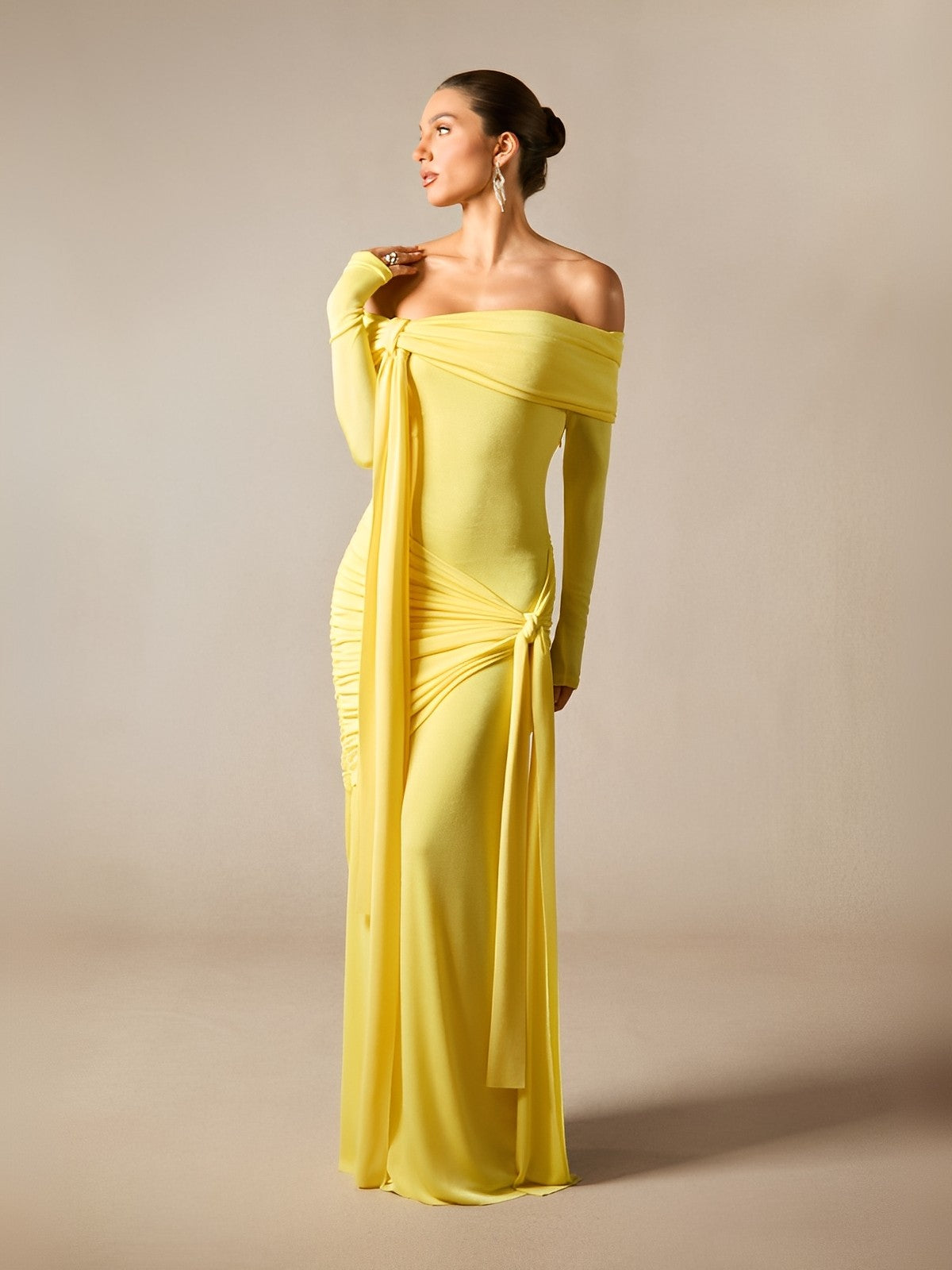 Vestido Longo Amarelo Serenata Imagem secundária do produto