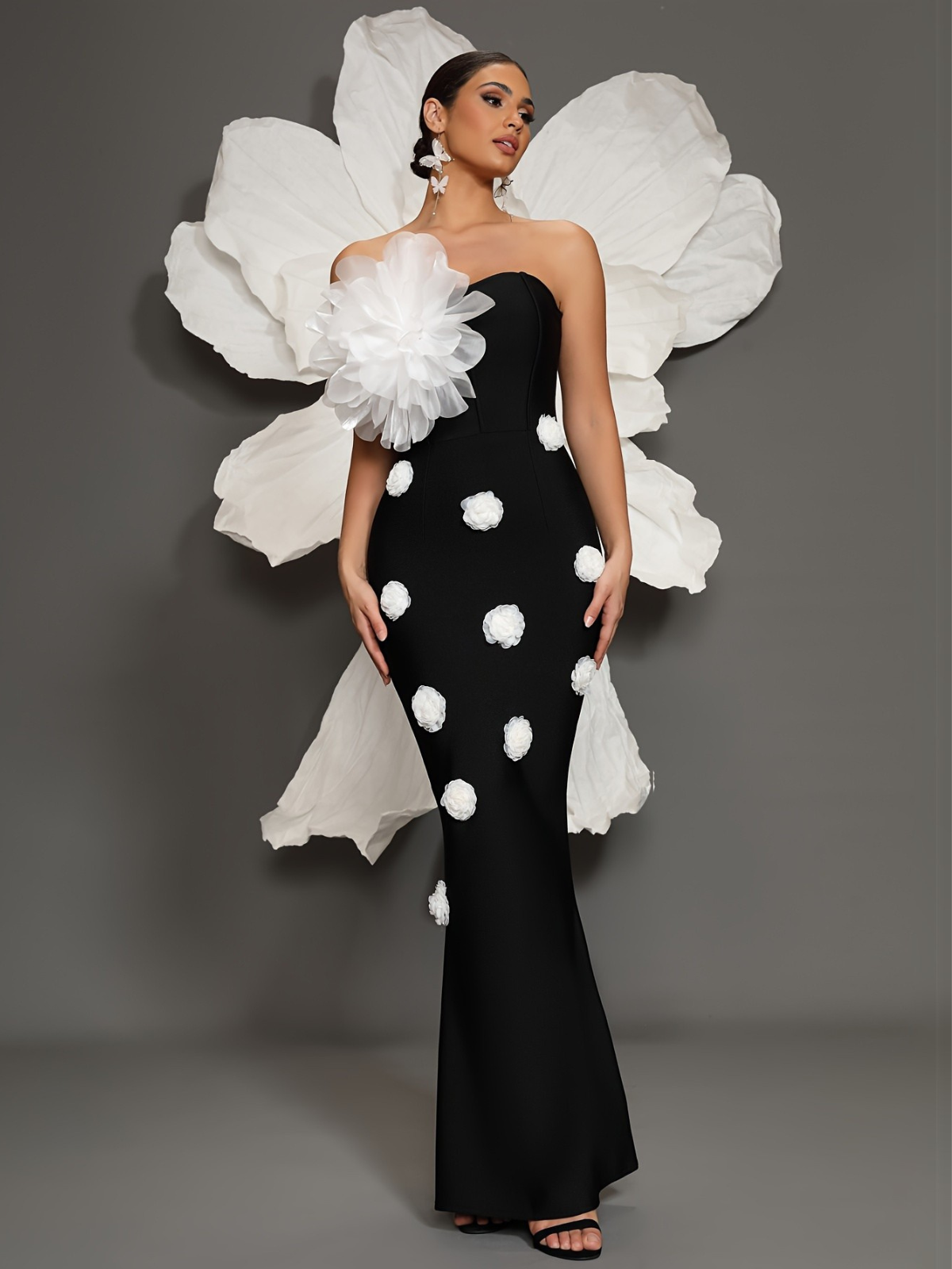 Vestido Longo Preto Gardênia Imagem secundária do produto