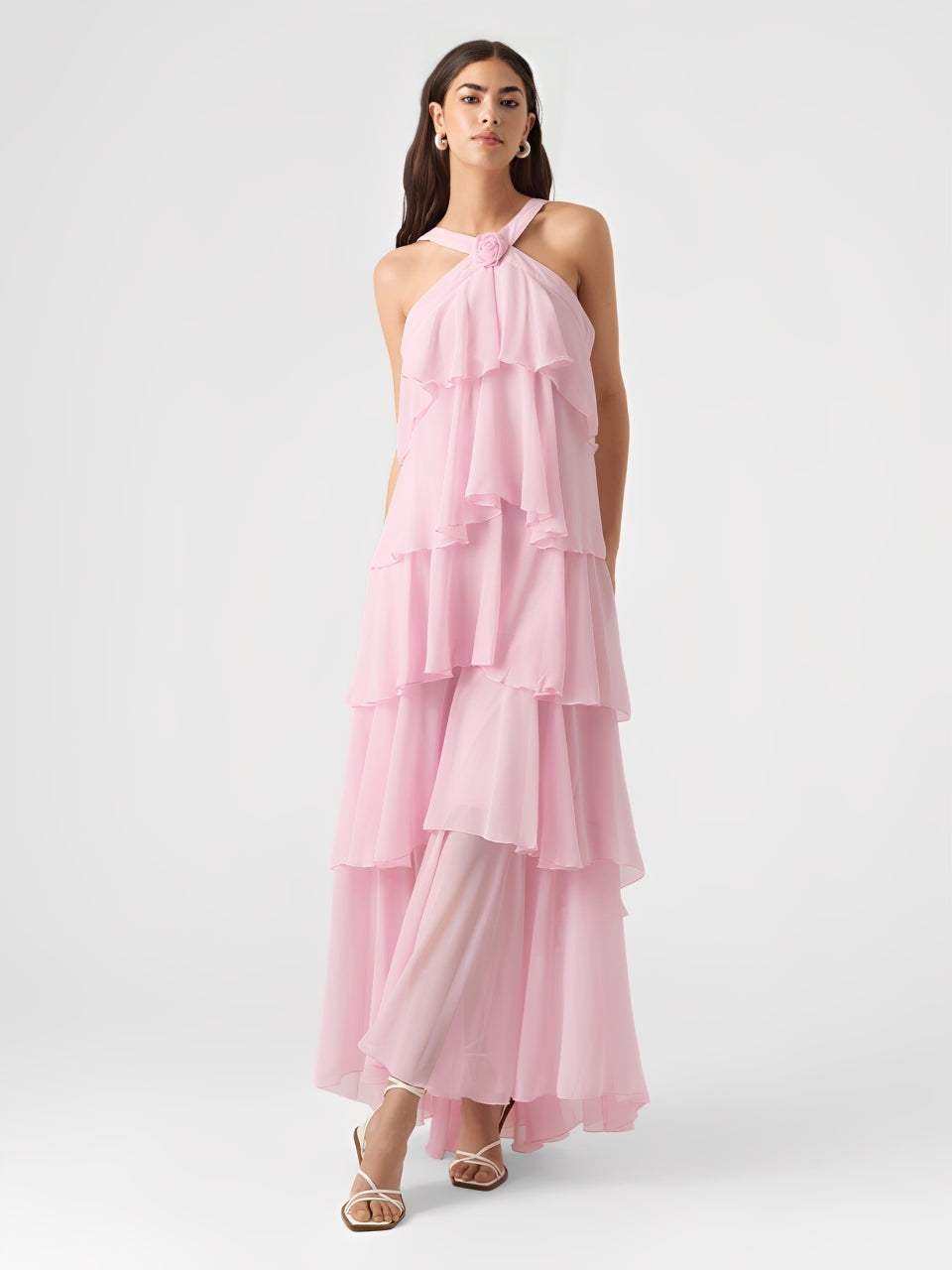 Vestido Longo Rosa Grazia Imagem secundária do produto