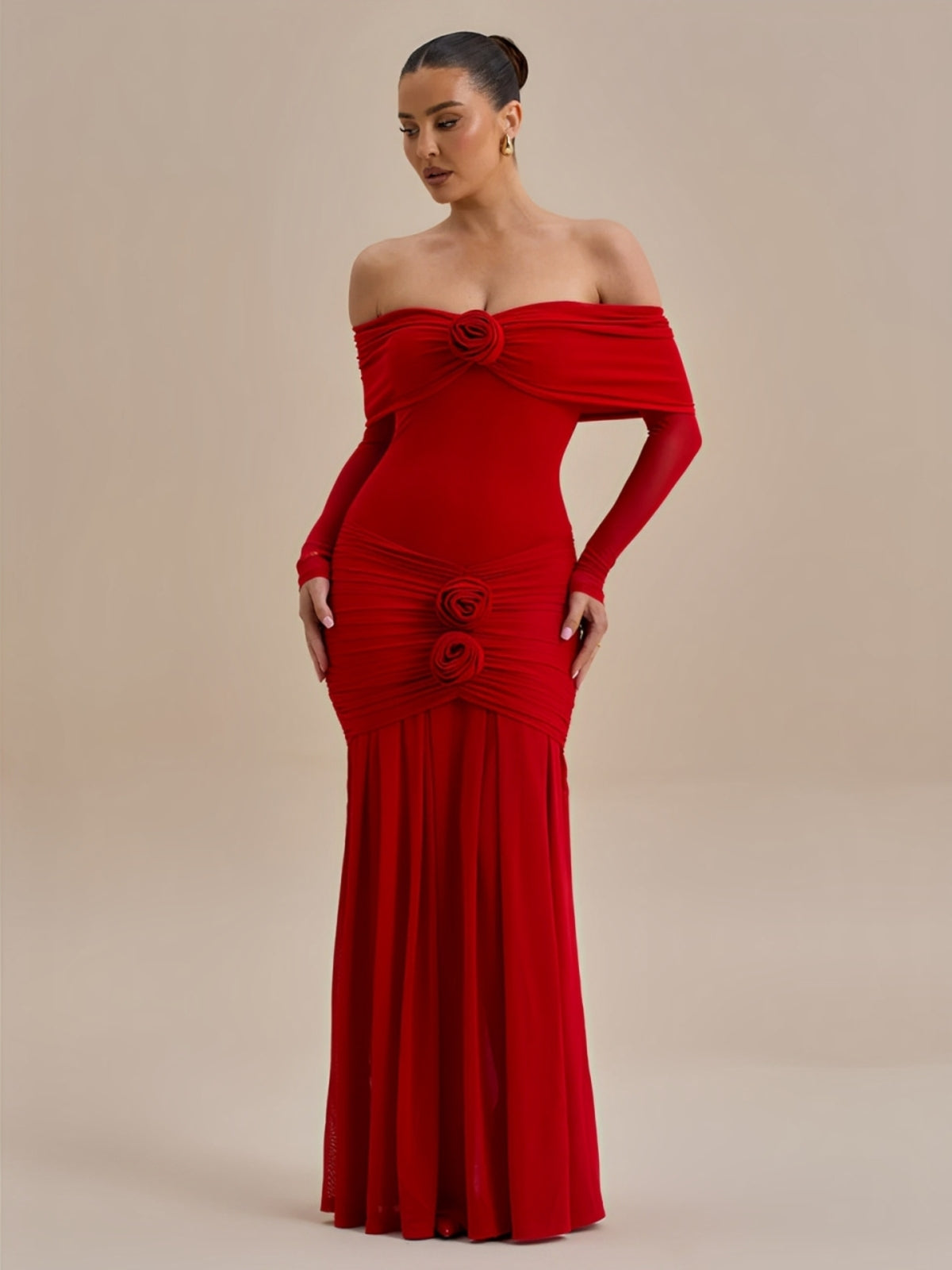 Vestido Longo Vermelho Afrofite Imagem secundária do produto