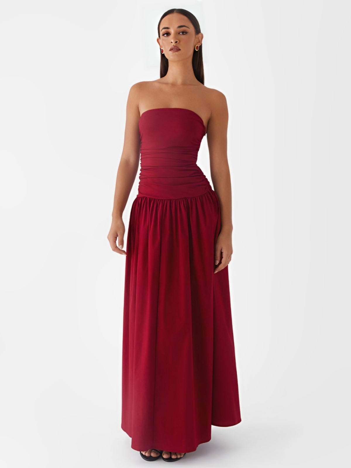 Vestido Longo Vermelho Sophia Imagem secundária do produto