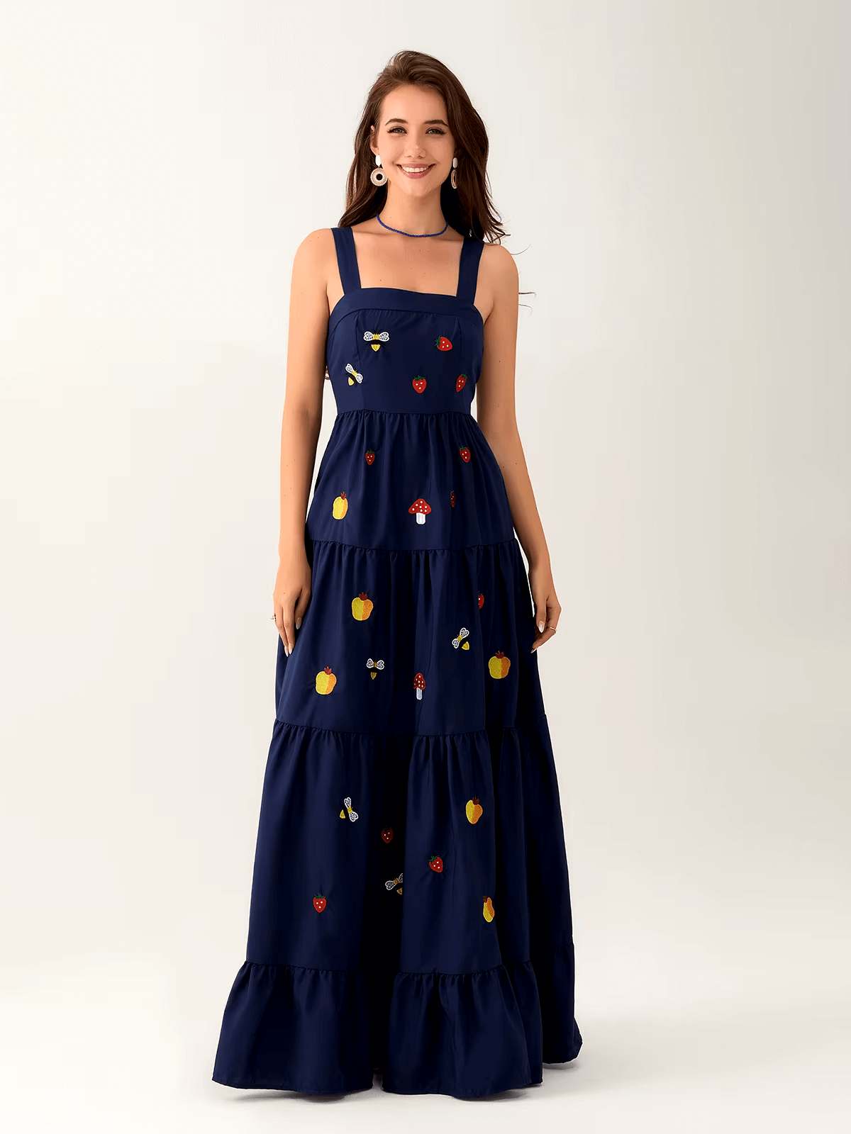 vestido-longo-azul-encanto-tropical-loja-zharen Imagem principal do produto