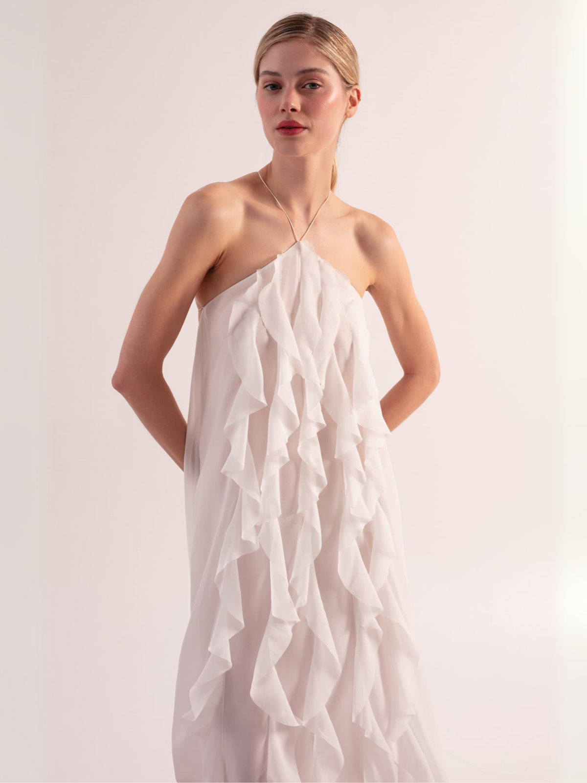 Vestido Longo Branco Leblanc Imagem secundária do produto