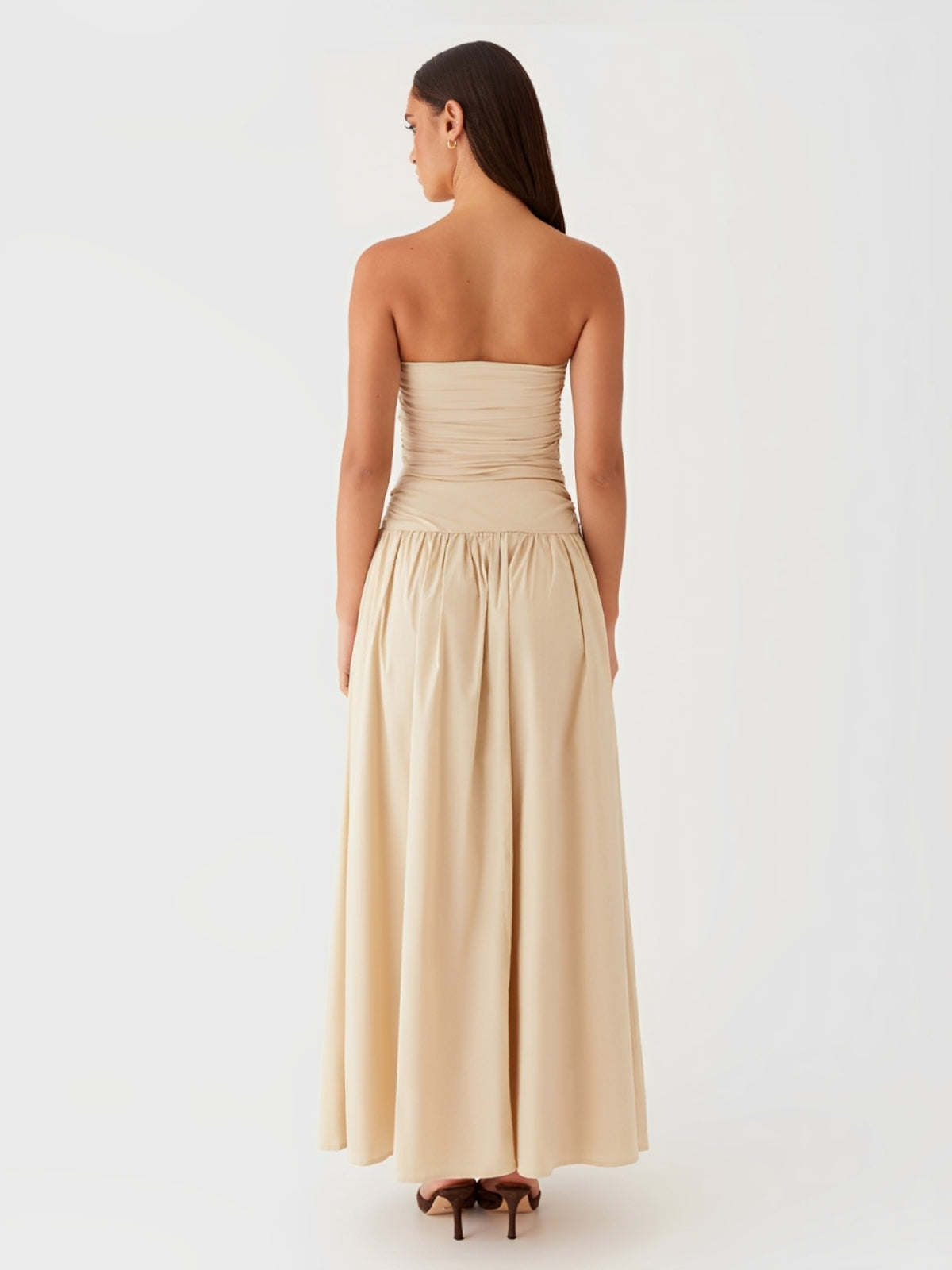 Vestido Longo Caqui Sophia Imagem secundária do produto