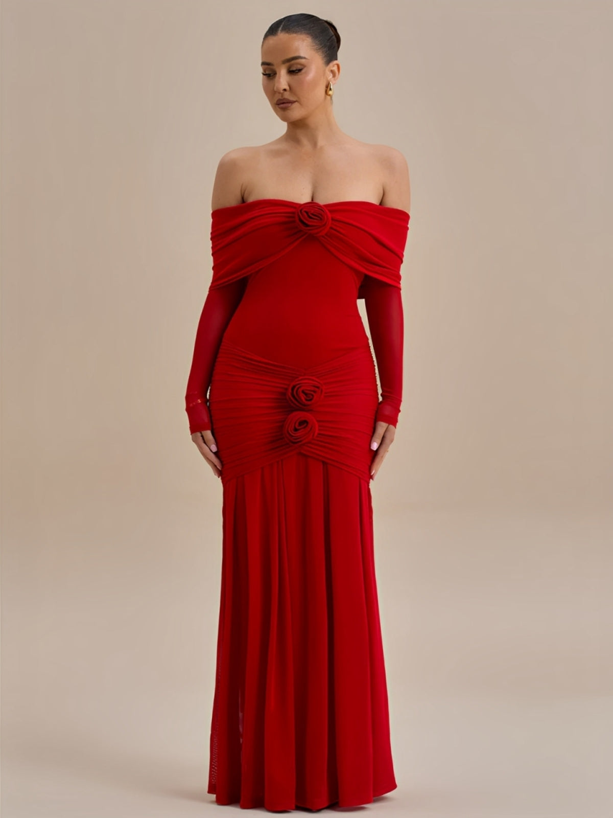 vestido-longo-elegante-vermelho-Afrodite-loja-zharen