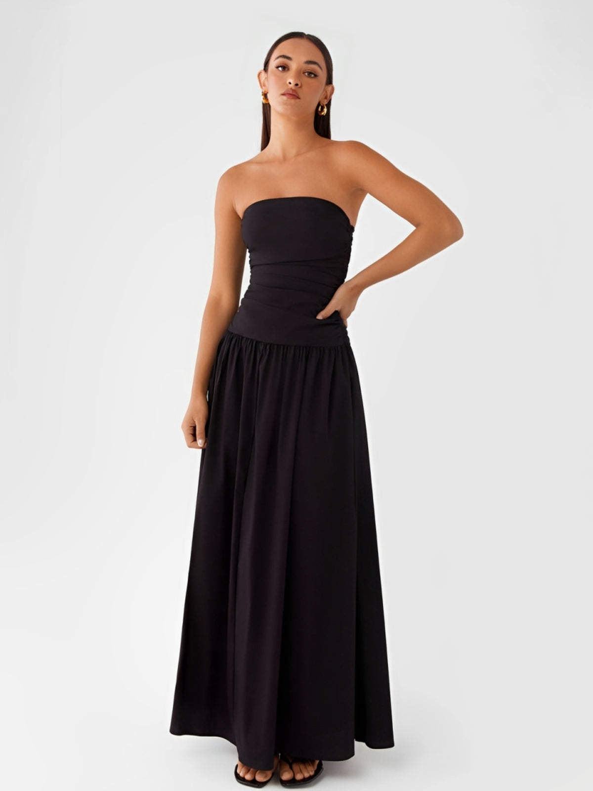 vestido-longo-preto-sophia-loja-zharen Imagem principal do produto