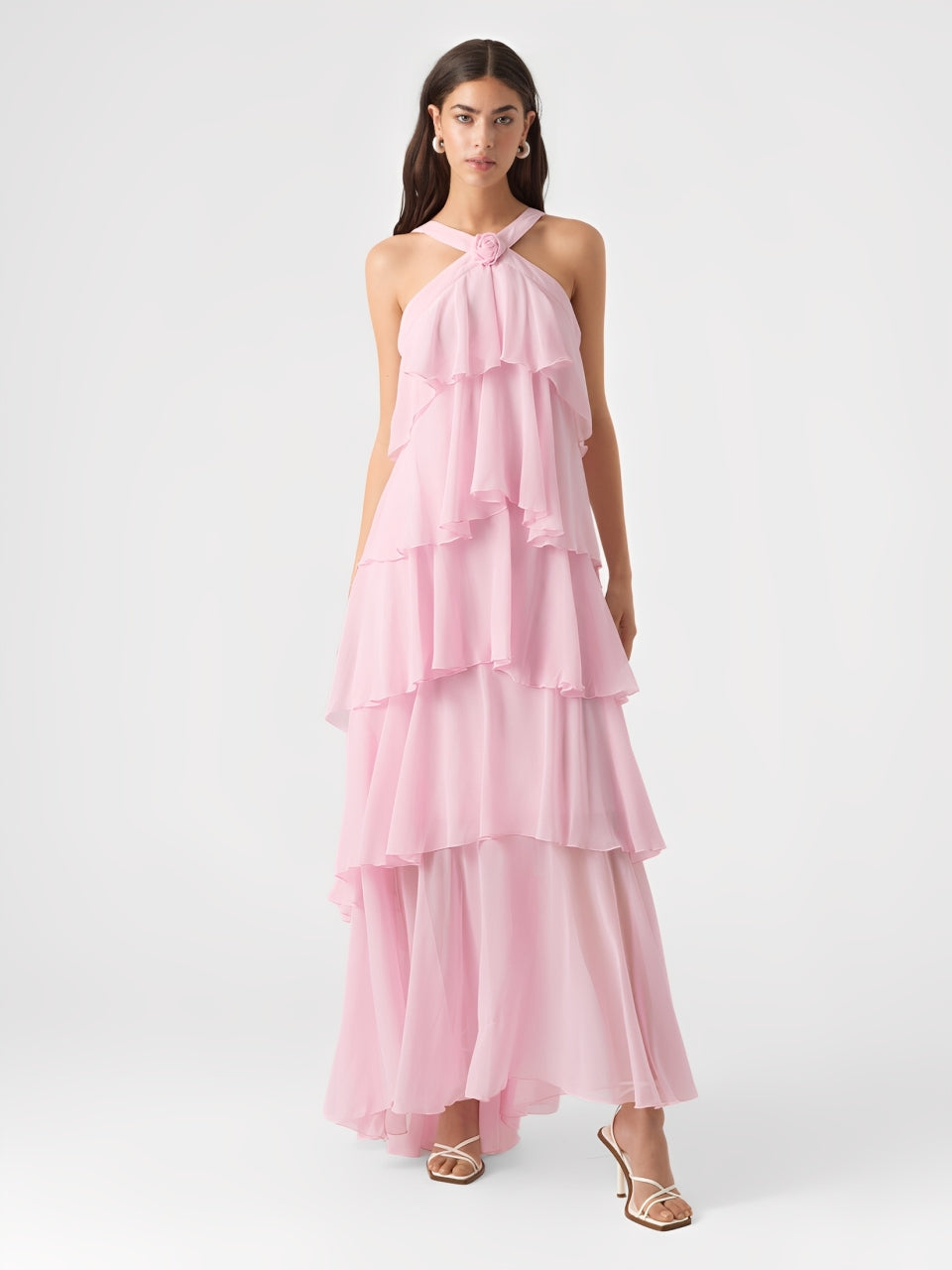 vestido-longo-rosa-grazia-loja-zharen Imagem principal do produto