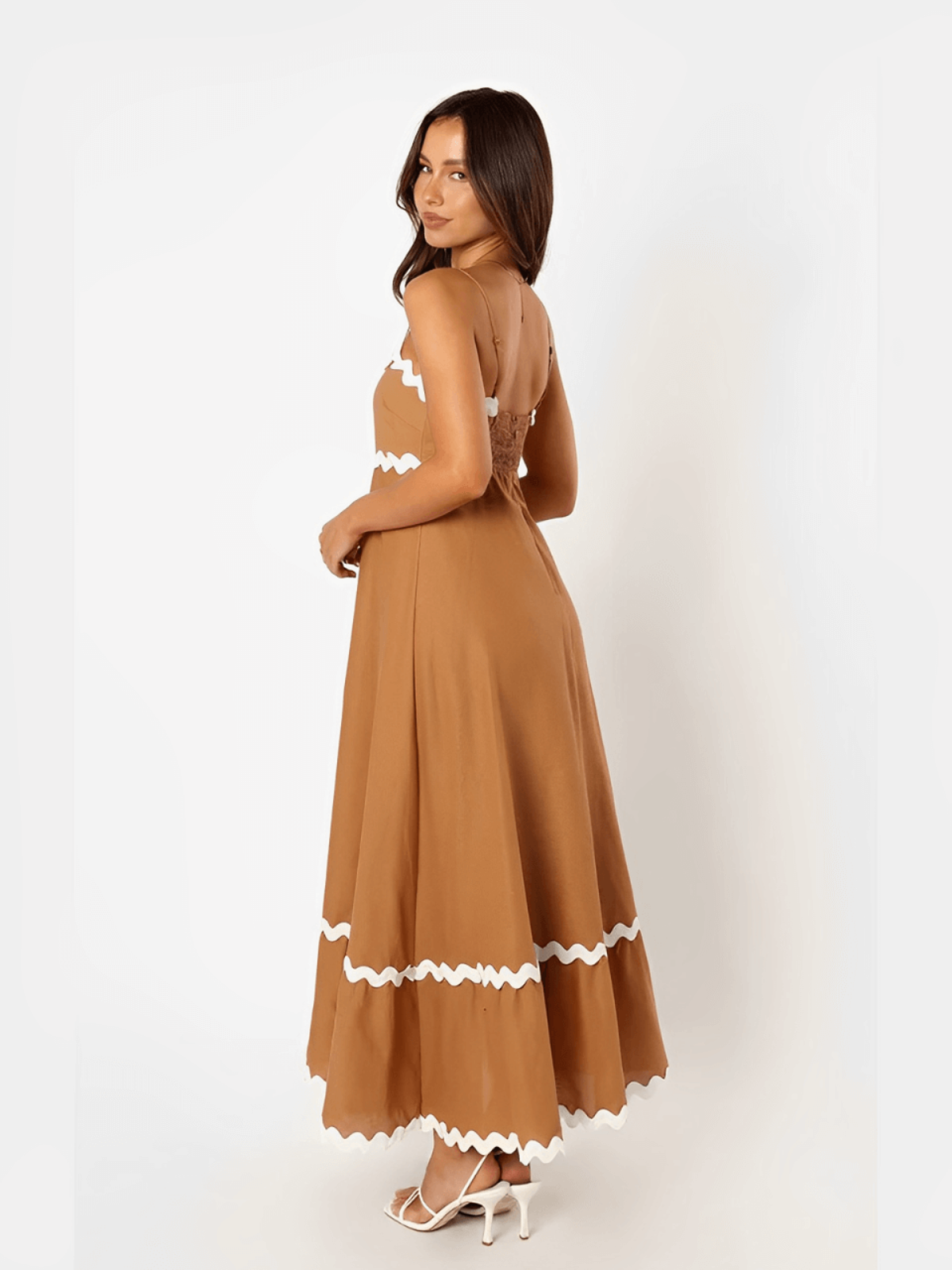 Vestido Midi Marrom Giúlia Imagem secundária do produto