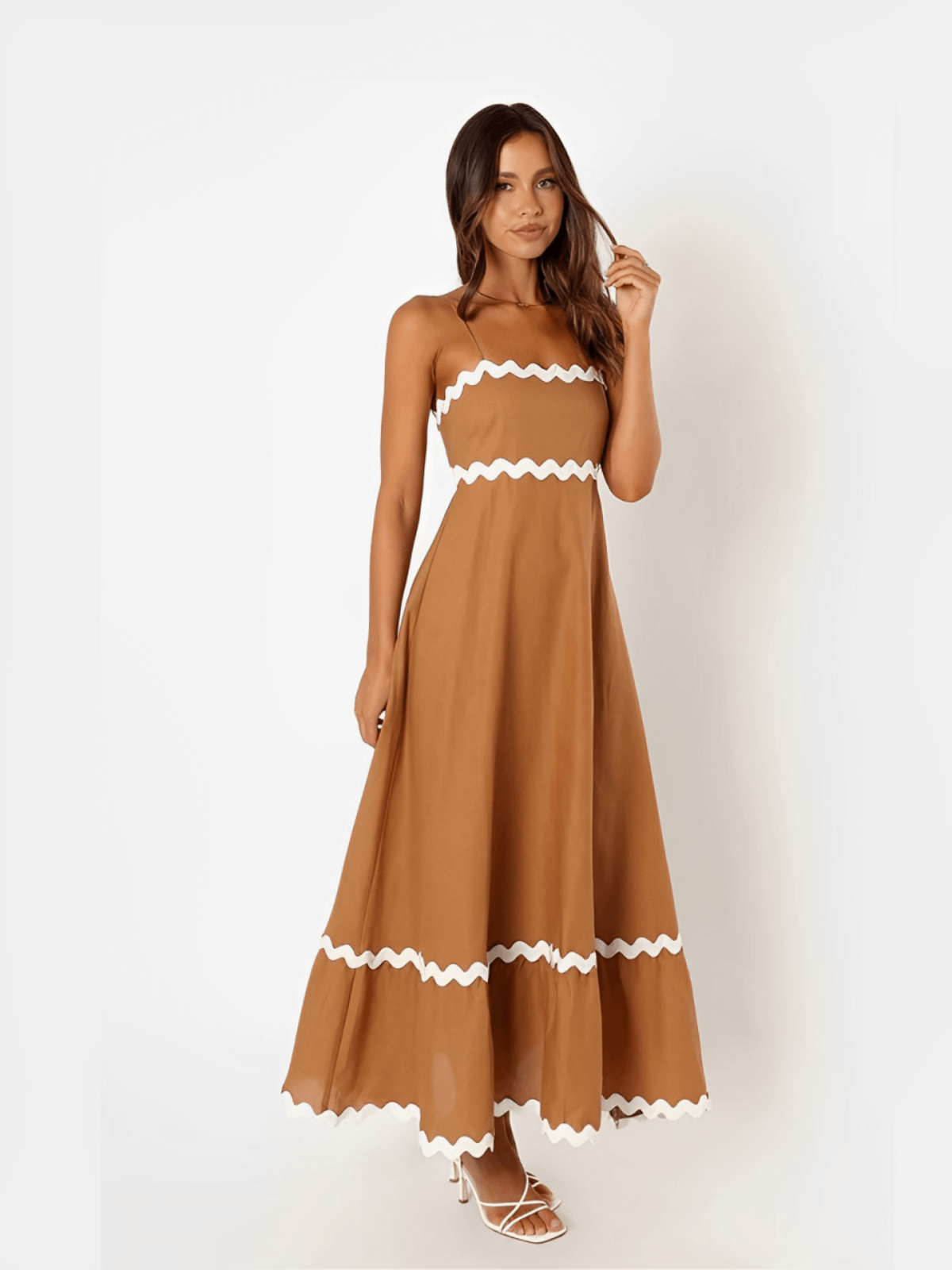 vestido-midi-marrom-giulia-loja-zharen Imagem principal do produto